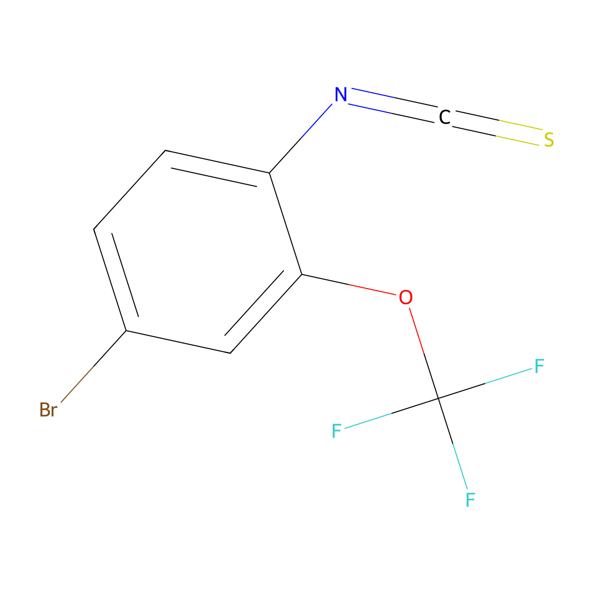 4-Bromo-1-isothiocyanato-2-(trifluoromethoxy)benzene molecular structure, CAS 238742-91-1