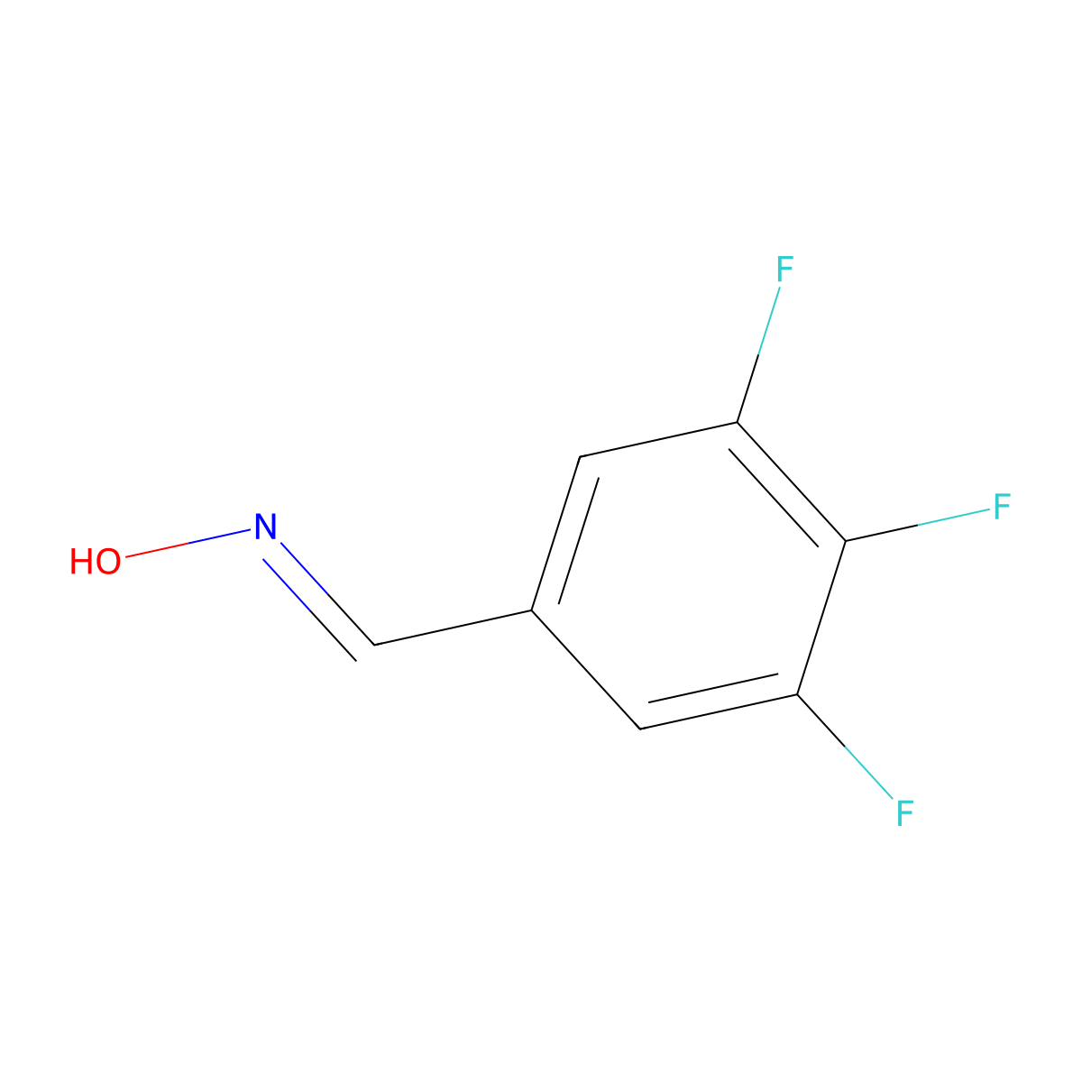 3,4,5-Trifluorobenzaldehyde oxime molecular structure, CAS 238743-36-7