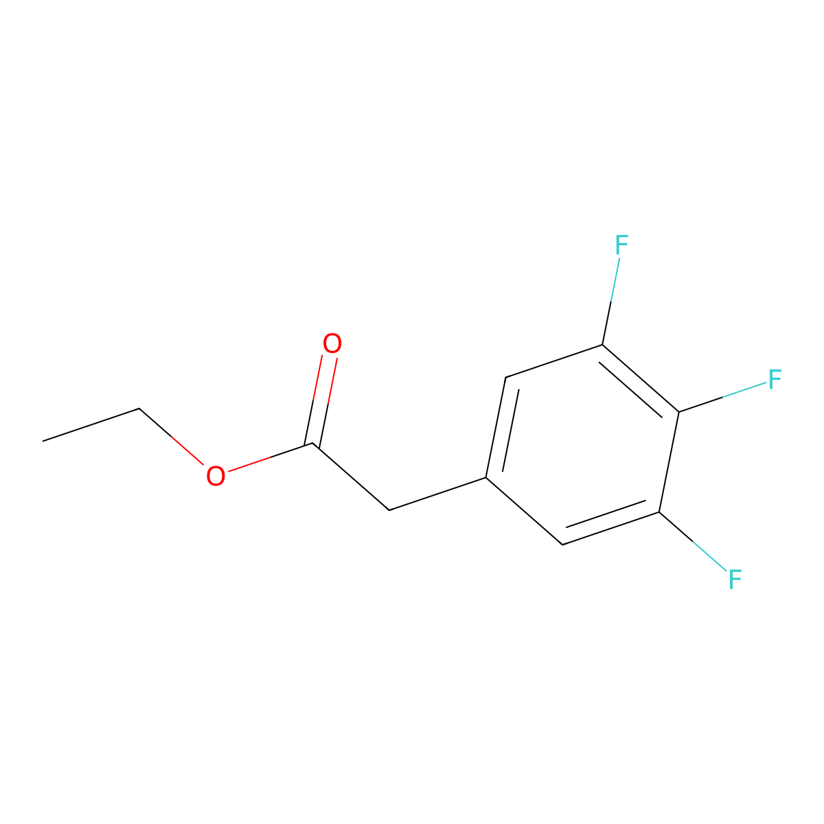 Ethyl 2-(3,4,5-trifluorophenyl)acetate molecular structure, CAS 238743-47-0