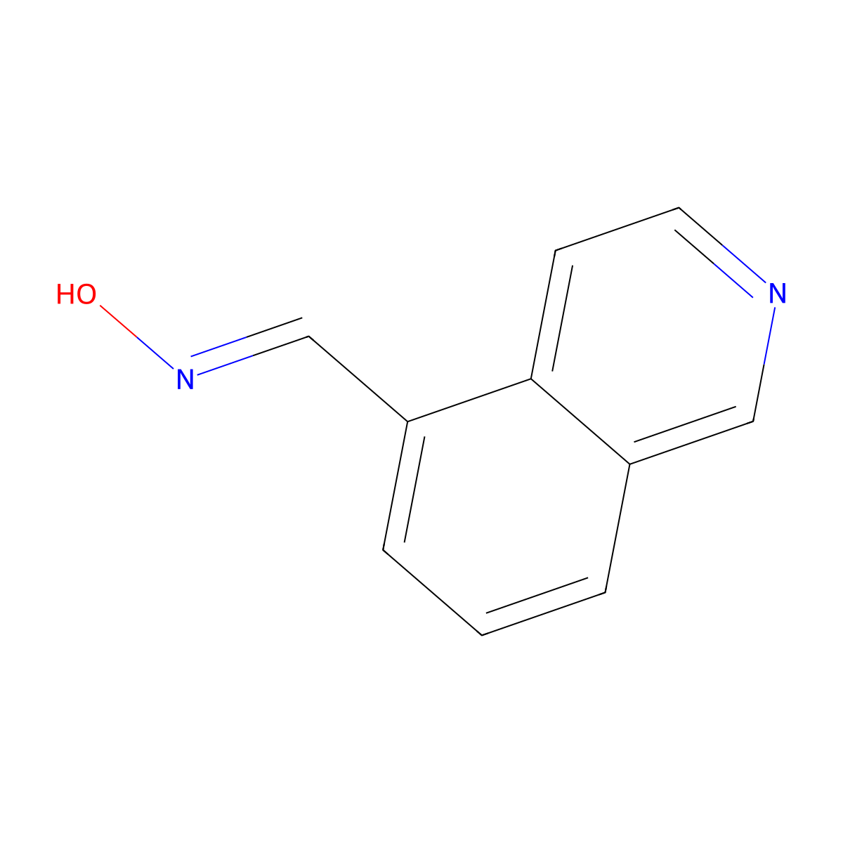 (E)-N-(isoquinolin-5-ylmethylidene)hydroxylamine molecular structure, CAS 2387439-34-9