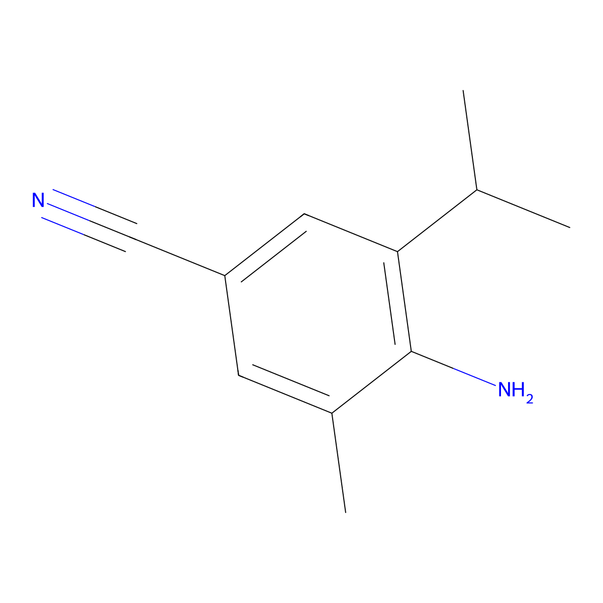 4-Amino-3-isopropyl-5-methylbenzonitrile molecular structure, CAS 2387444-33-7