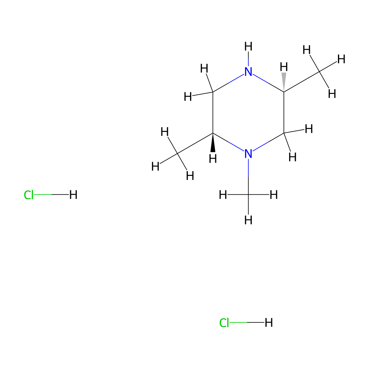 (2R,5S)-1,2,5-Trimethylpiperazine dihydrochloride molecular structure, CAS 2387446-03-7