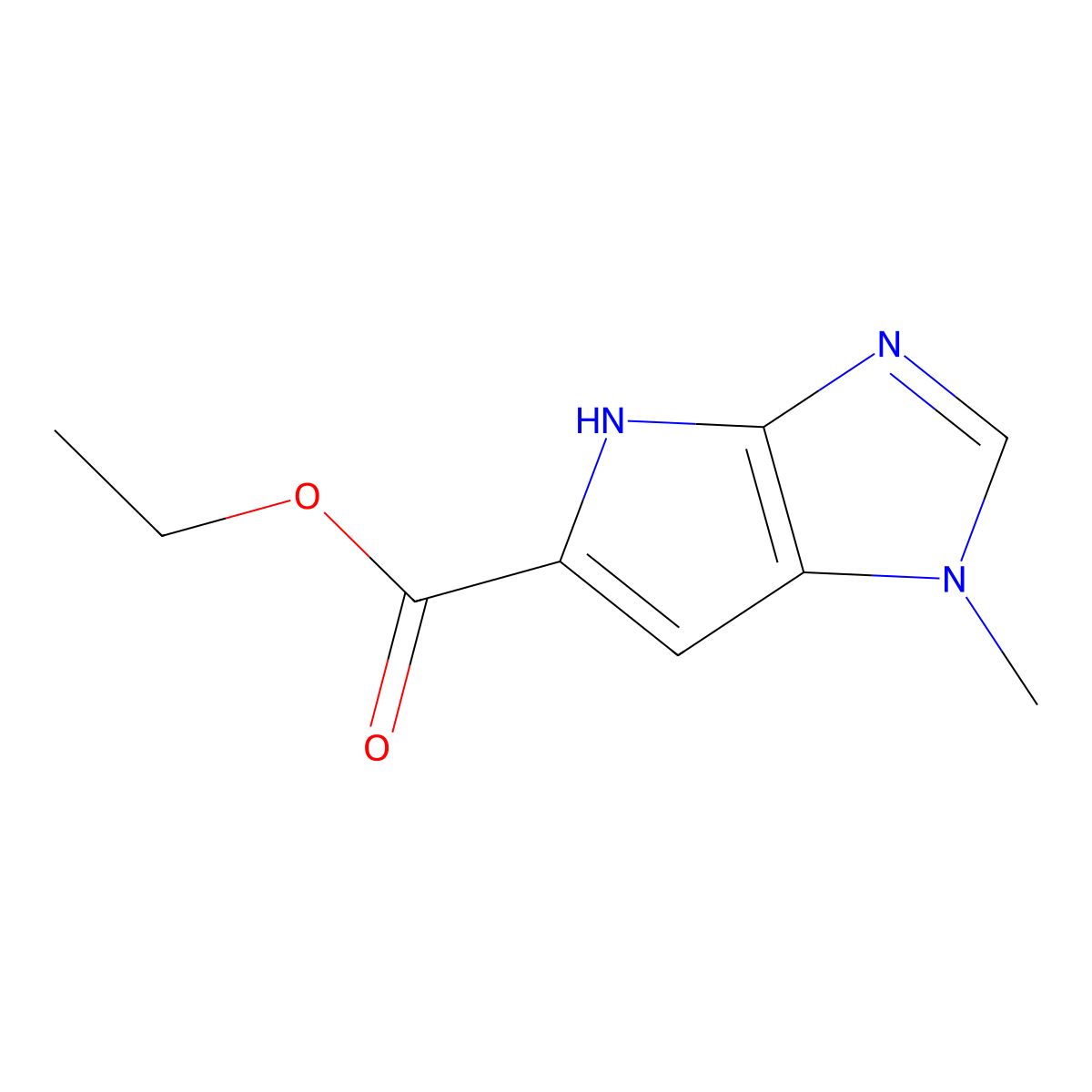 ethyl 1-methyl-1H,4H-pyrrolo[2,3-d]imidazole-5-carboxylate molecular structure, CAS 238749-51-4