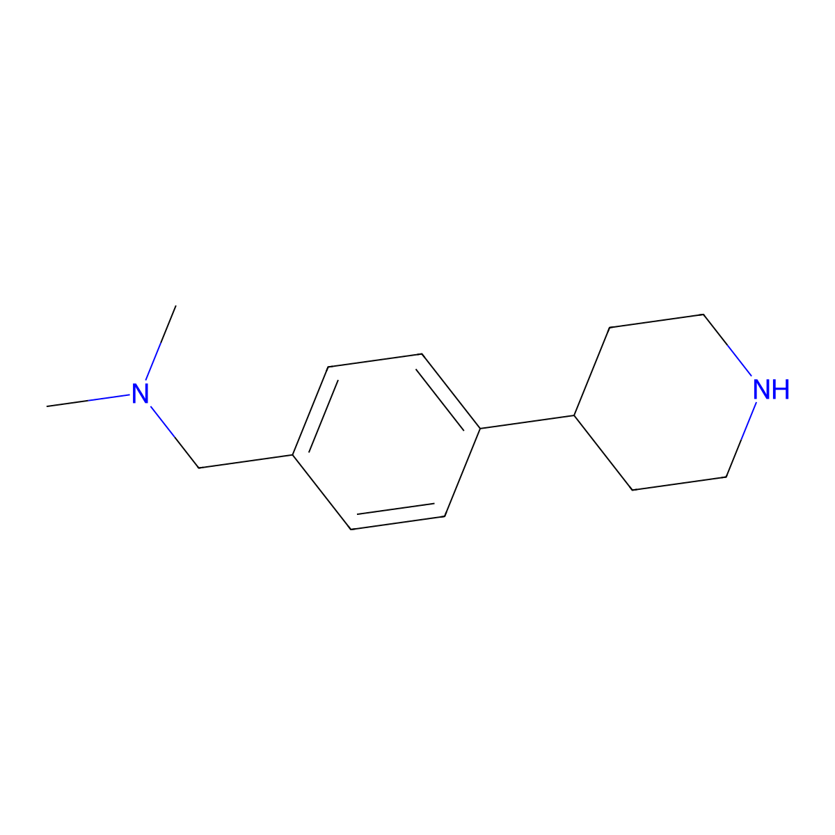 N,N-Dimethyl(4-(piperidin-4-YL)phenyl)methanamine molecular structure, CAS 238750-47-5
