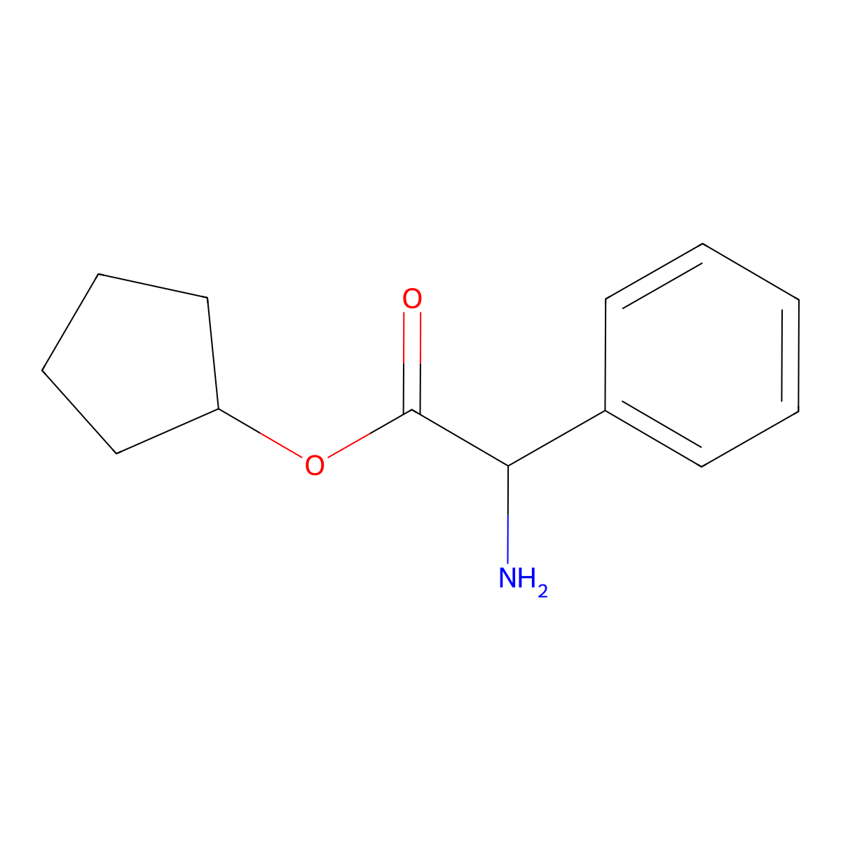 Benzeneacetic acid, |A-amino-, cyclopentyl ester molecular structure, CAS 238750-91-9