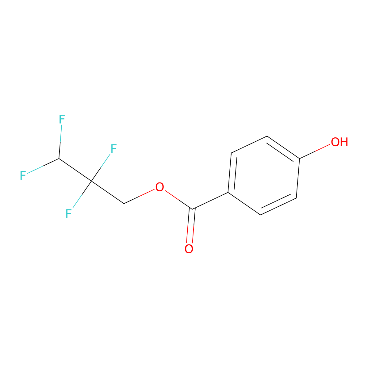4-Hydroxy-benzoic acid 2,2,3,3-tetrafluoro-propyl ester molecular structure, CAS 238751-63-8