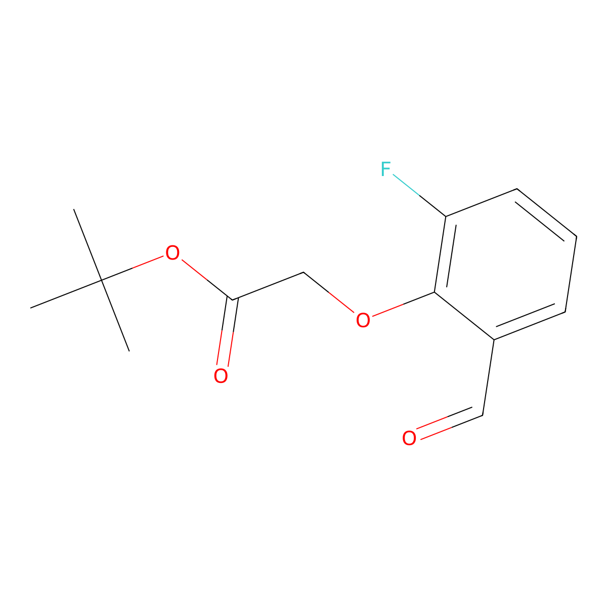 tert-Butyl 2-(2-fluoro-6-formylphenoxy)acetate molecular structure, CAS 2387517-23-7