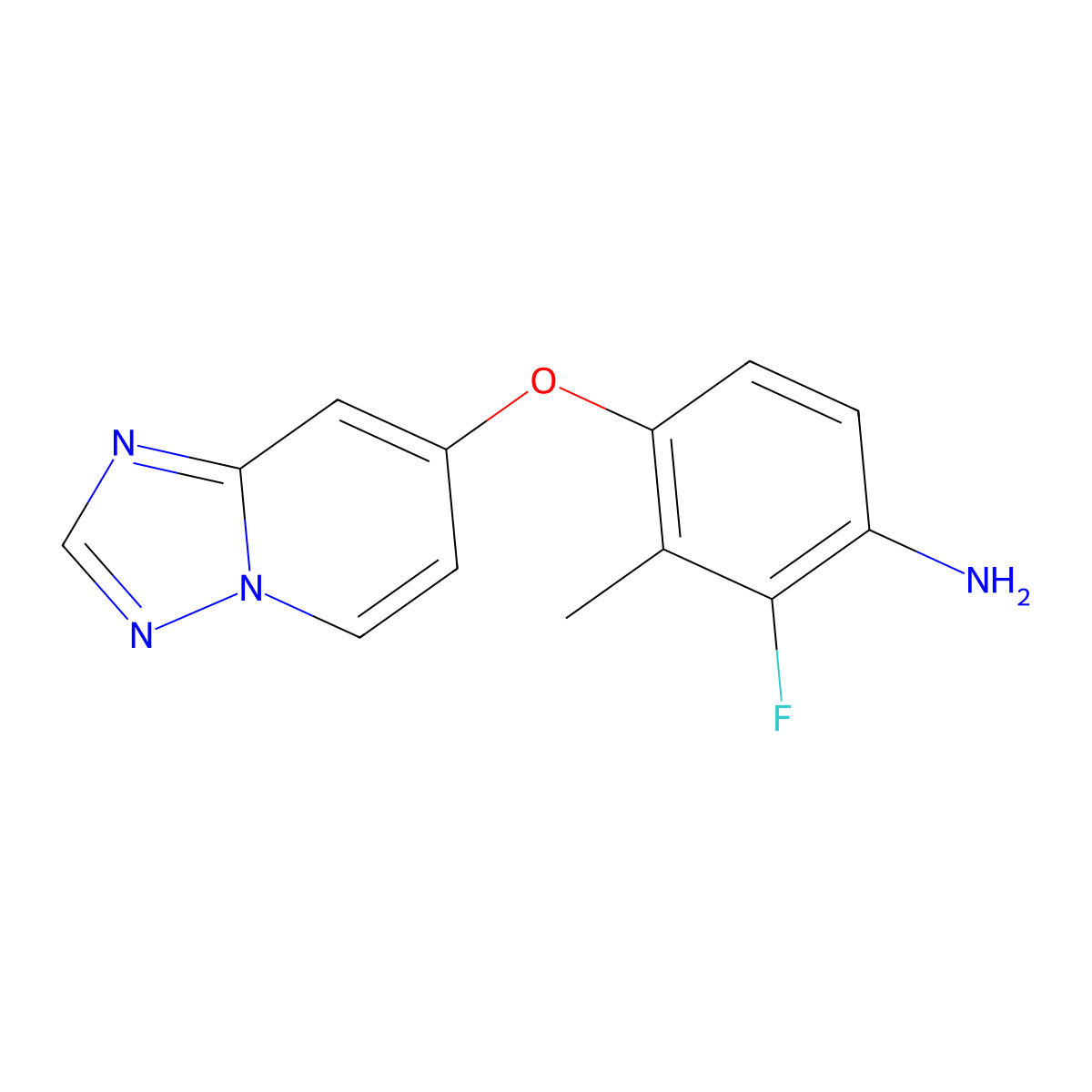 4-([1,2,4]Triazolo[1,5-a]pyridin-7-yloxy)-2-fluoro-3-methylaniline molecular structure, CAS 2387518-94-5