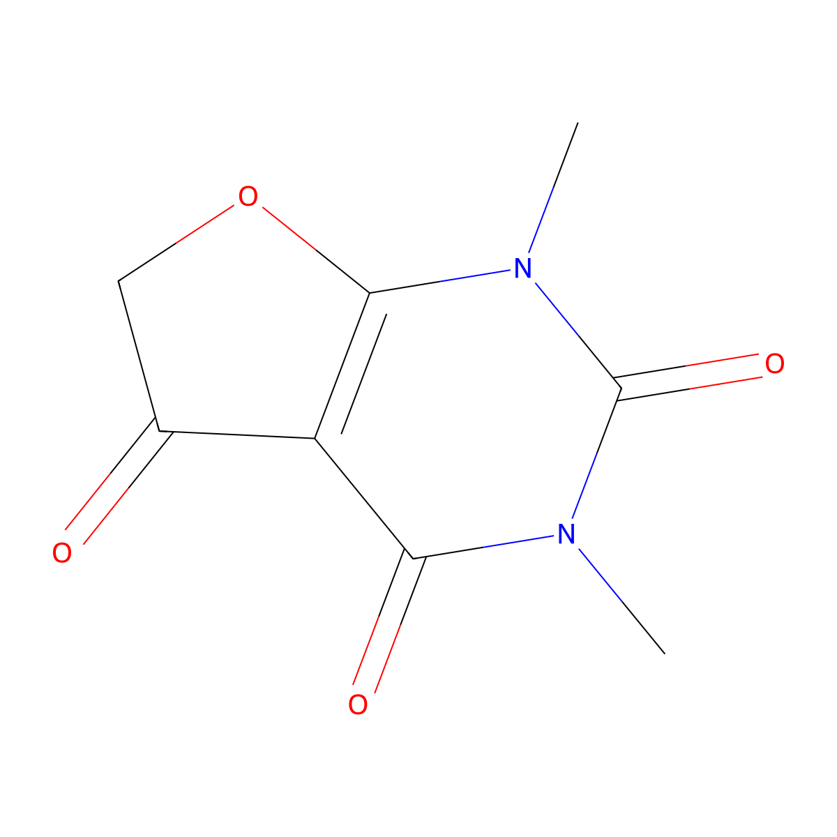 1,3-dimethylfuro[2,3-d]pyrimidine-2,4,5(1H,3H,6H)-trione molecular structure, CAS 238753-38-3