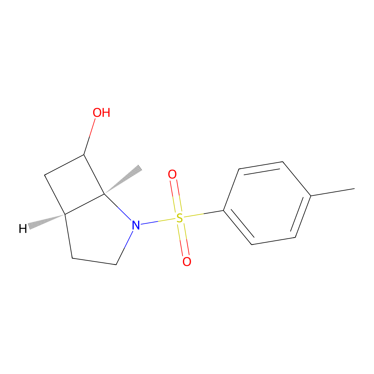 cis-1-Methyl-2-(toluene-4-sulfonyl)-2-aza-bicyclo[3.2.0]heptan-7-ol molecular structure, CAS 2387531-85-1