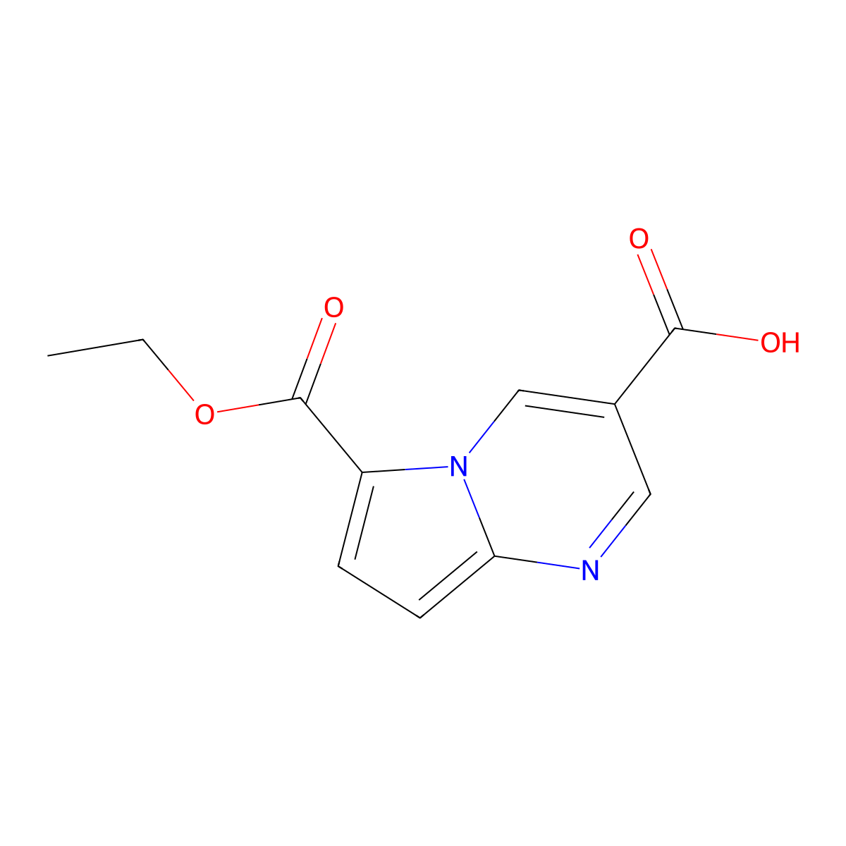 Pyrrolo[1,2-a]pyrimidine-3,6-dicarboxylic acid 6-ethyl ester molecular structure, CAS 2387534-79-2