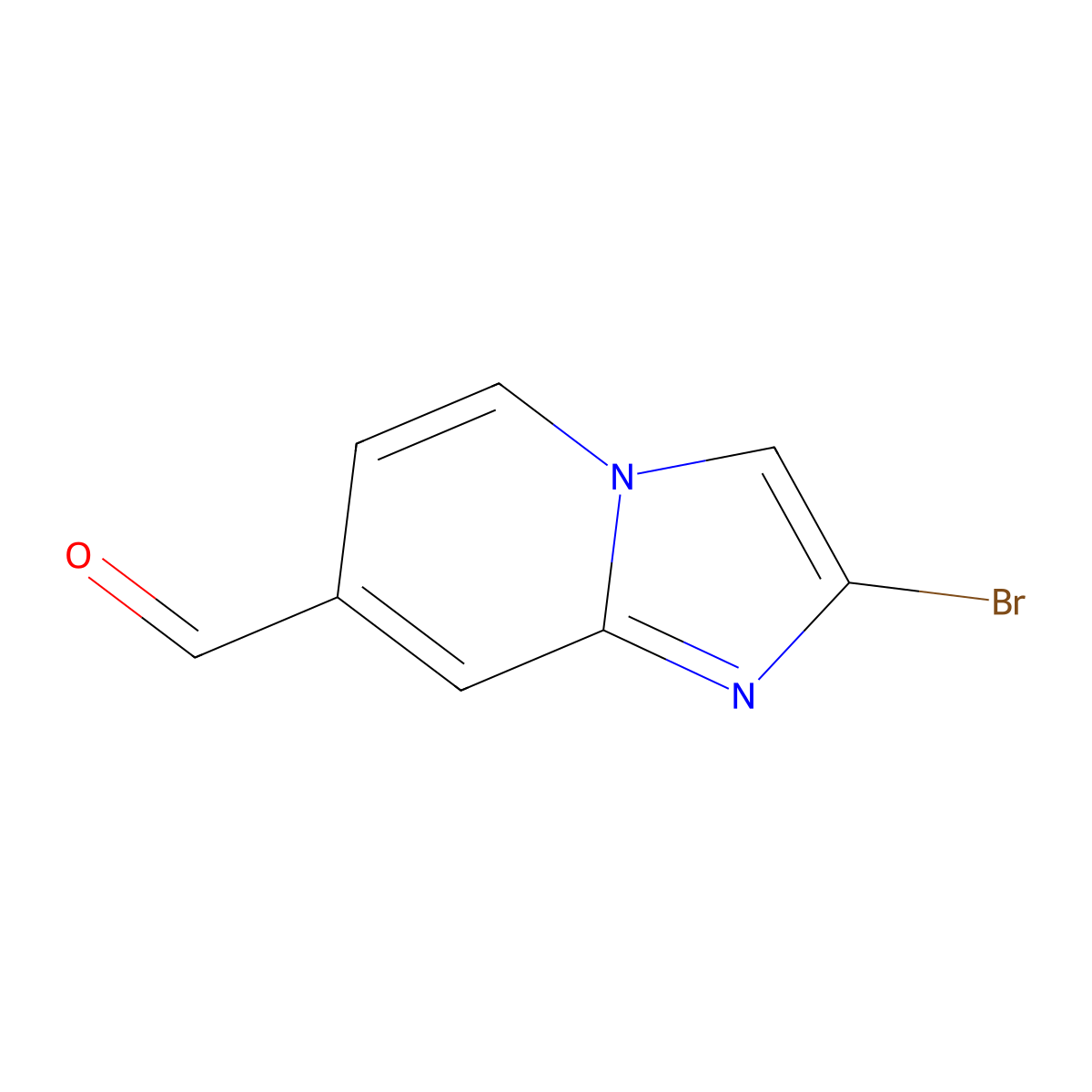 2-Bromo-imidazo[1,2-a]pyridine-7-carbaldehyde molecular structure, CAS 2387534-81-6