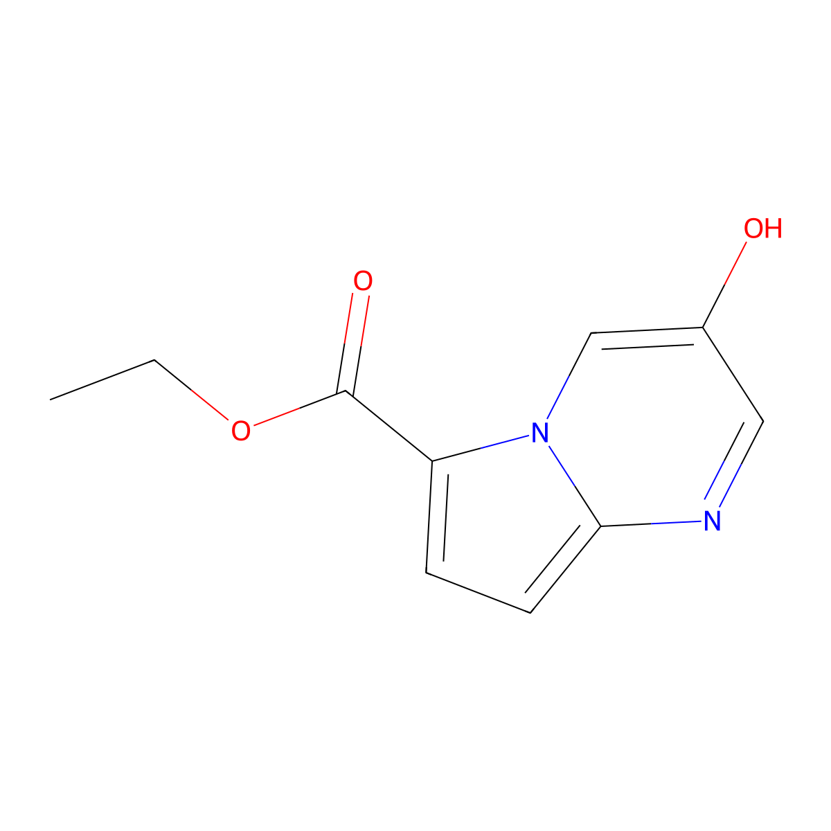 3-Hydroxy-pyrrolo[1,2-a]pyrimidine-6-carboxylic acid ethyl ester molecular structure, CAS 2387534-82-7