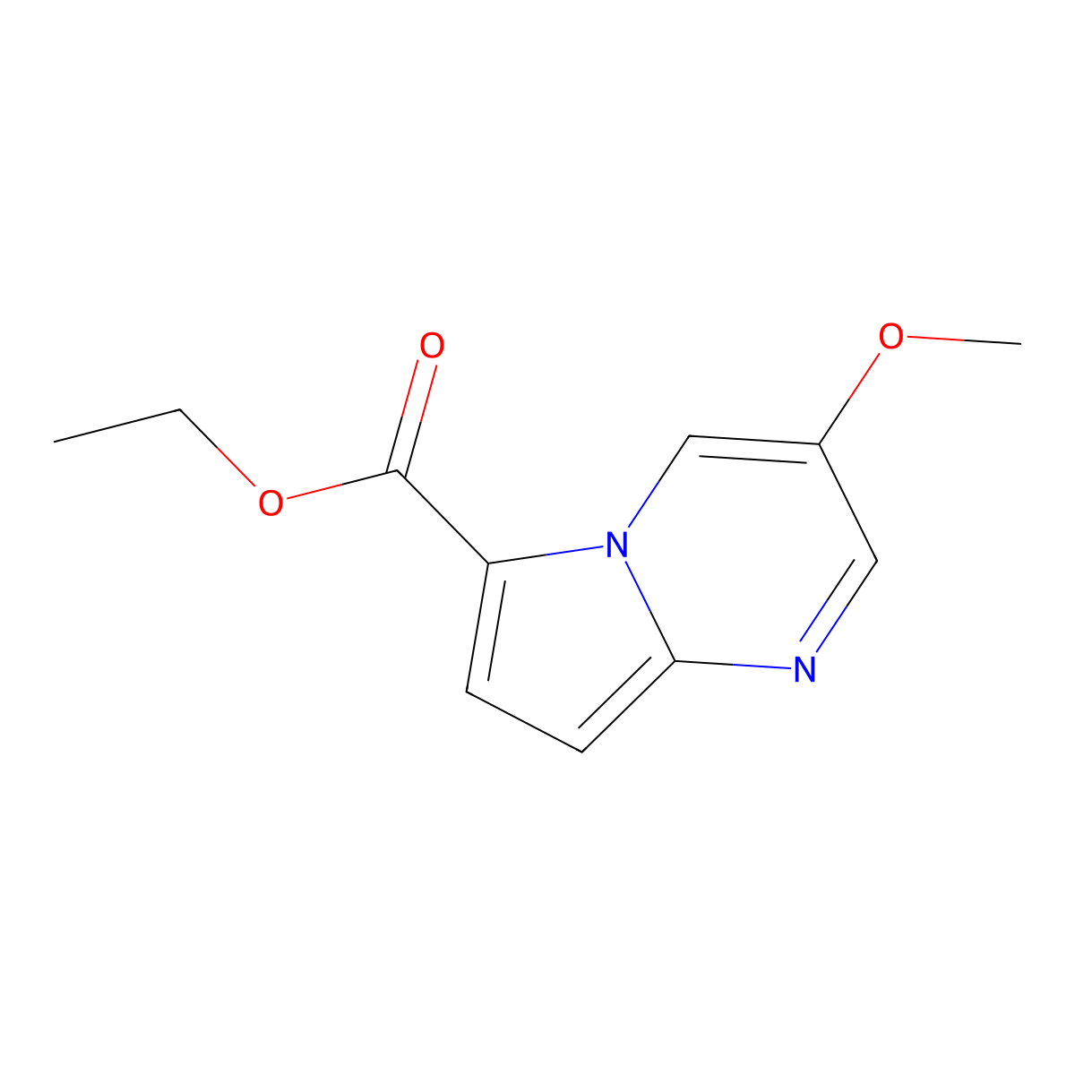 3-Methoxy-pyrrolo[1,2-a]pyrimidine-6-carboxylic acid ethyl ester molecular structure, CAS 2387535-02-4