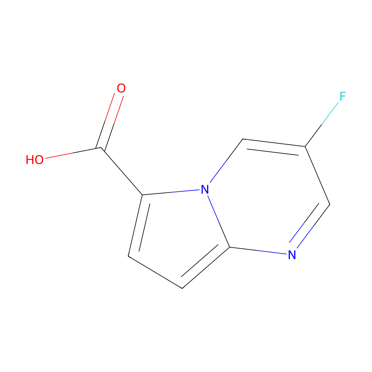 3-Fluoro-pyrrolo[1,2-a]pyrimidine-6-carboxylic acid molecular structure, CAS 2387535-06-8