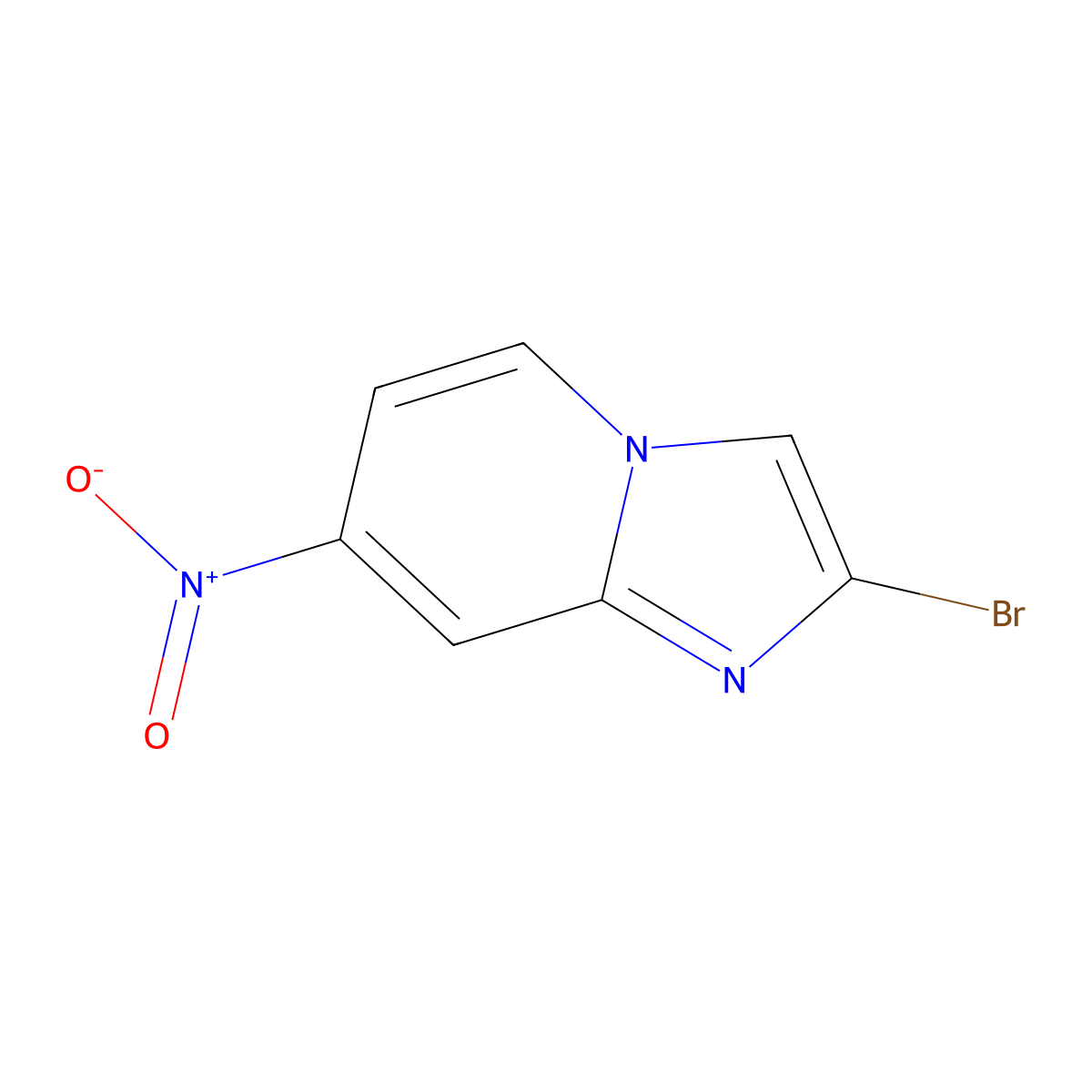 2-Bromo-7-nitro-imidazo[1,2-a]pyridine molecular structure, CAS 2387535-08-0