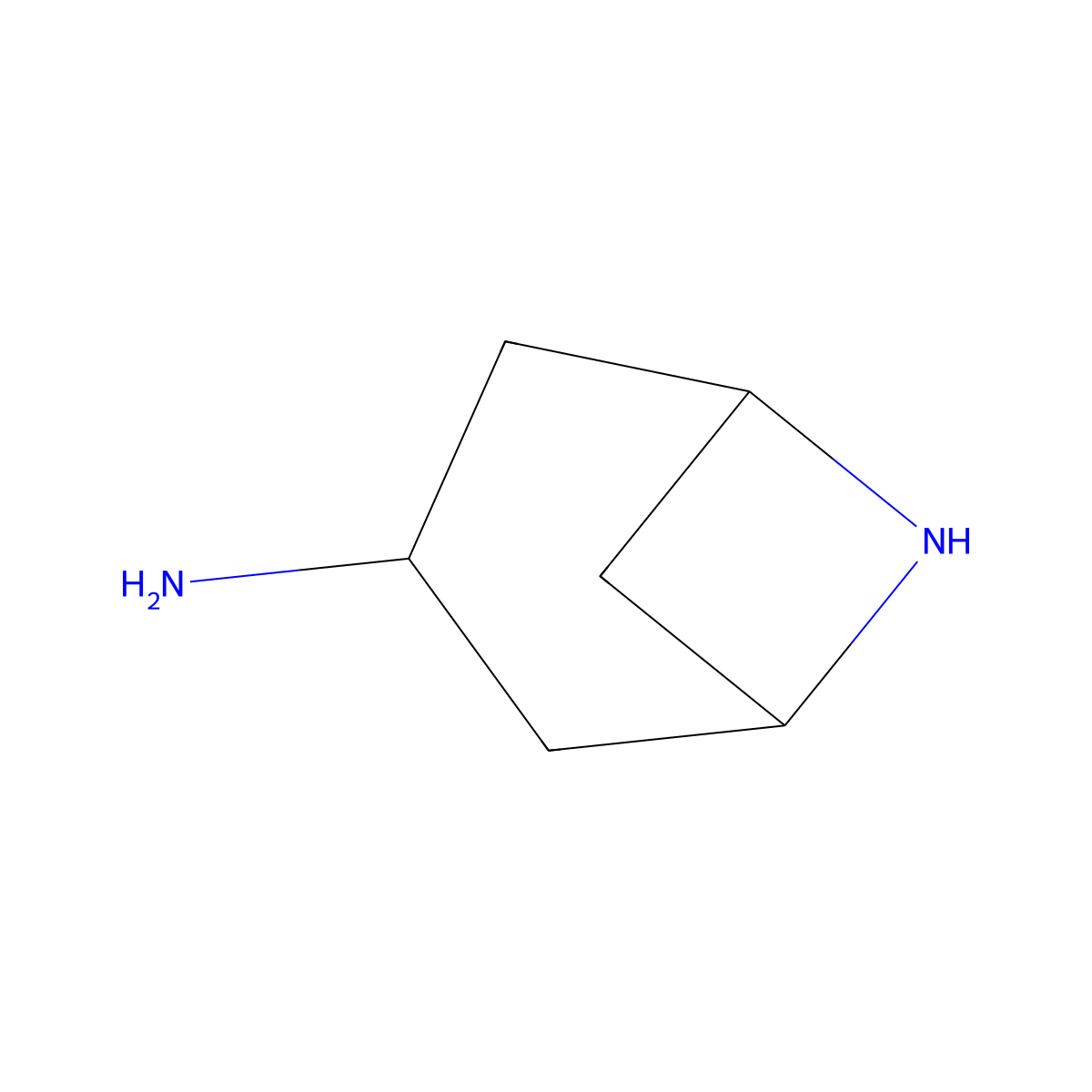 6-Azabicyclo[3.1.1]heptan-3-amine molecular structure, CAS 2387535-09-1