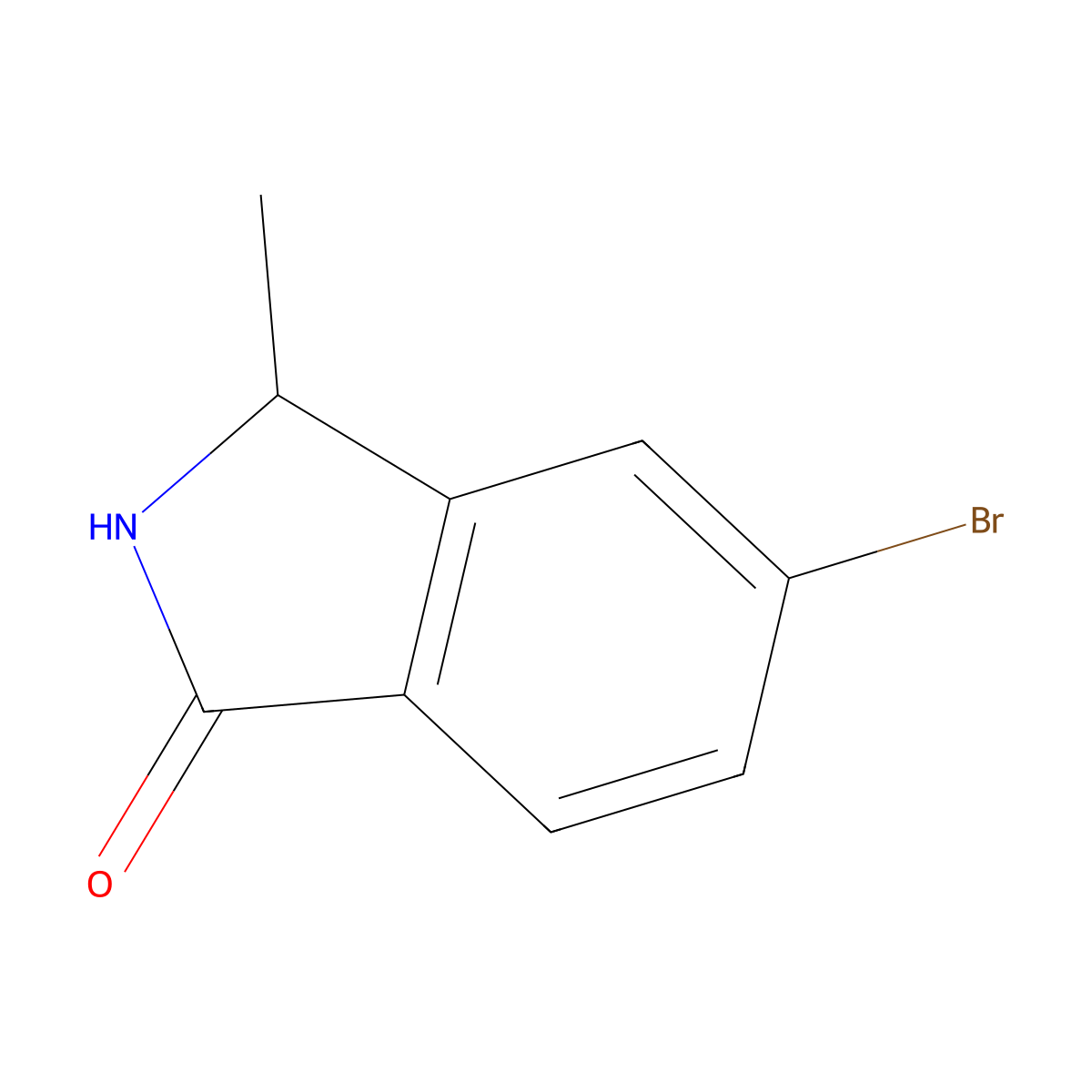 (R)-5-Bromo-3-methyl-2,3-dihydro-isoindol-1-one molecular structure, CAS 2387535-10-4