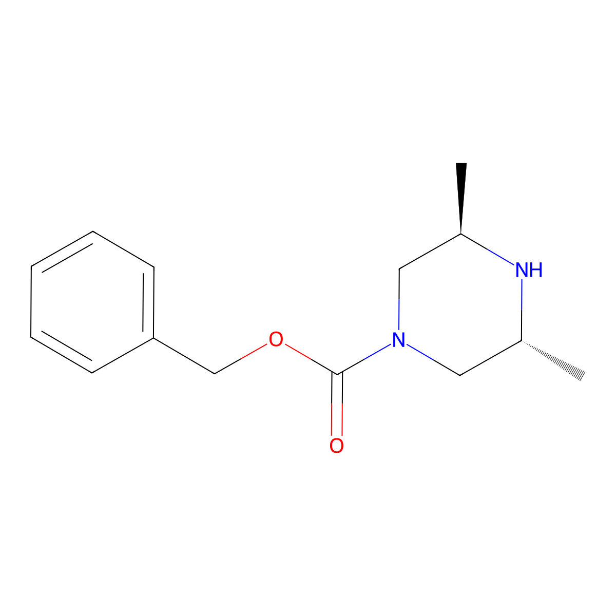 benzyl (3R,5R)-3,5-dimethylpiperazine-1-carboxylate molecular structure, CAS 2387560-72-5