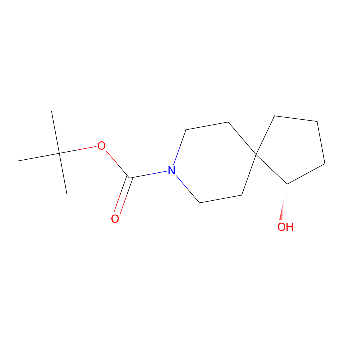 Tert-butyl (4S)-4-hydroxy-8-azaspiro[4.5]decane-8-carboxylate molecular structure, CAS 2387560-88-3