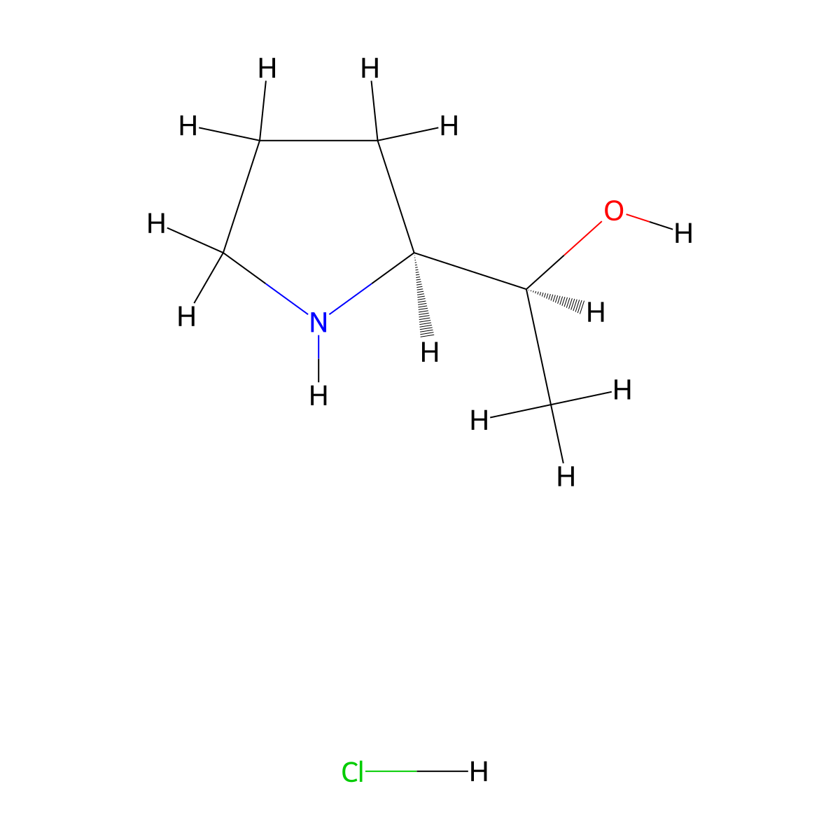 (1S)-1-[(2S)-pyrrolidin-2-yl]ethanol;hydrochloride molecular structure, CAS 2387561-40-0