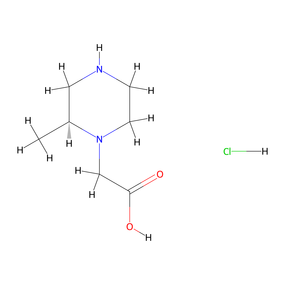 2-[(2S)-2-methylpiperazin-1-yl]acetic acid;hydrochloride molecular structure, CAS 2387567-26-0