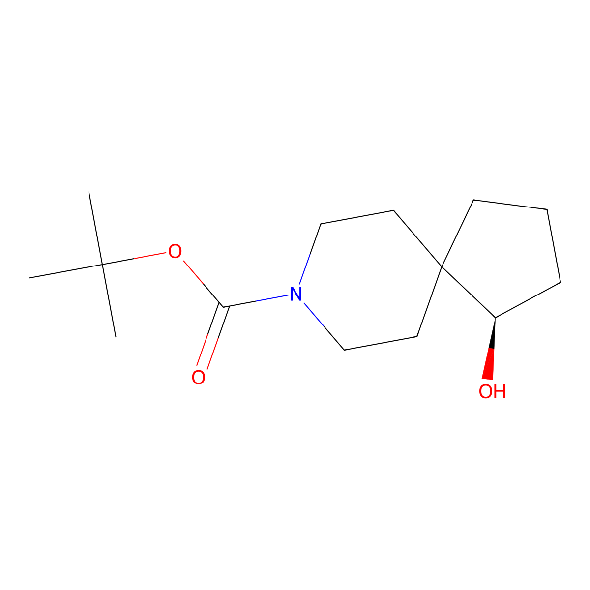 Tert-butyl (4R)-4-hydroxy-8-azaspiro[4.5]decane-8-carboxylate molecular structure, CAS 2387568-05-8