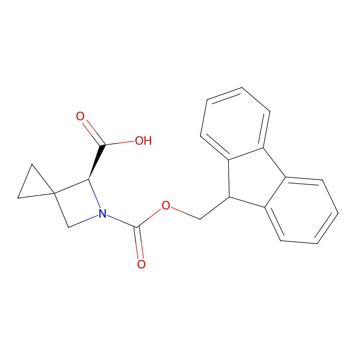 (6S)-5-(9H-fluoren-9-ylmethoxycarbonyl)-5-azaspiro[2.3]hexane-6-carboxylic acid molecular structure, CAS 2387568-16-1