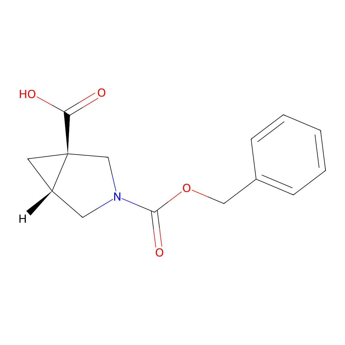 (1R,5R)-3-((Benzyloxy)carbonyl)-3-azabicyclo[3.1.0]hexane-1-carboxylic acid molecular structure, CAS 2387569-24-4