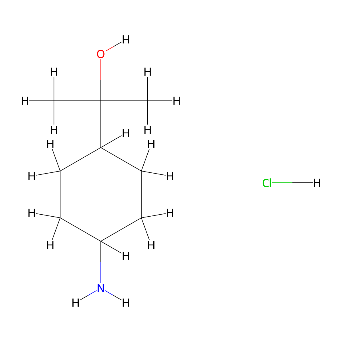 cis-2-(4-Aminocyclohexyl)propan-2-ol;hydrochloride molecular structure, CAS 2387569-41-5