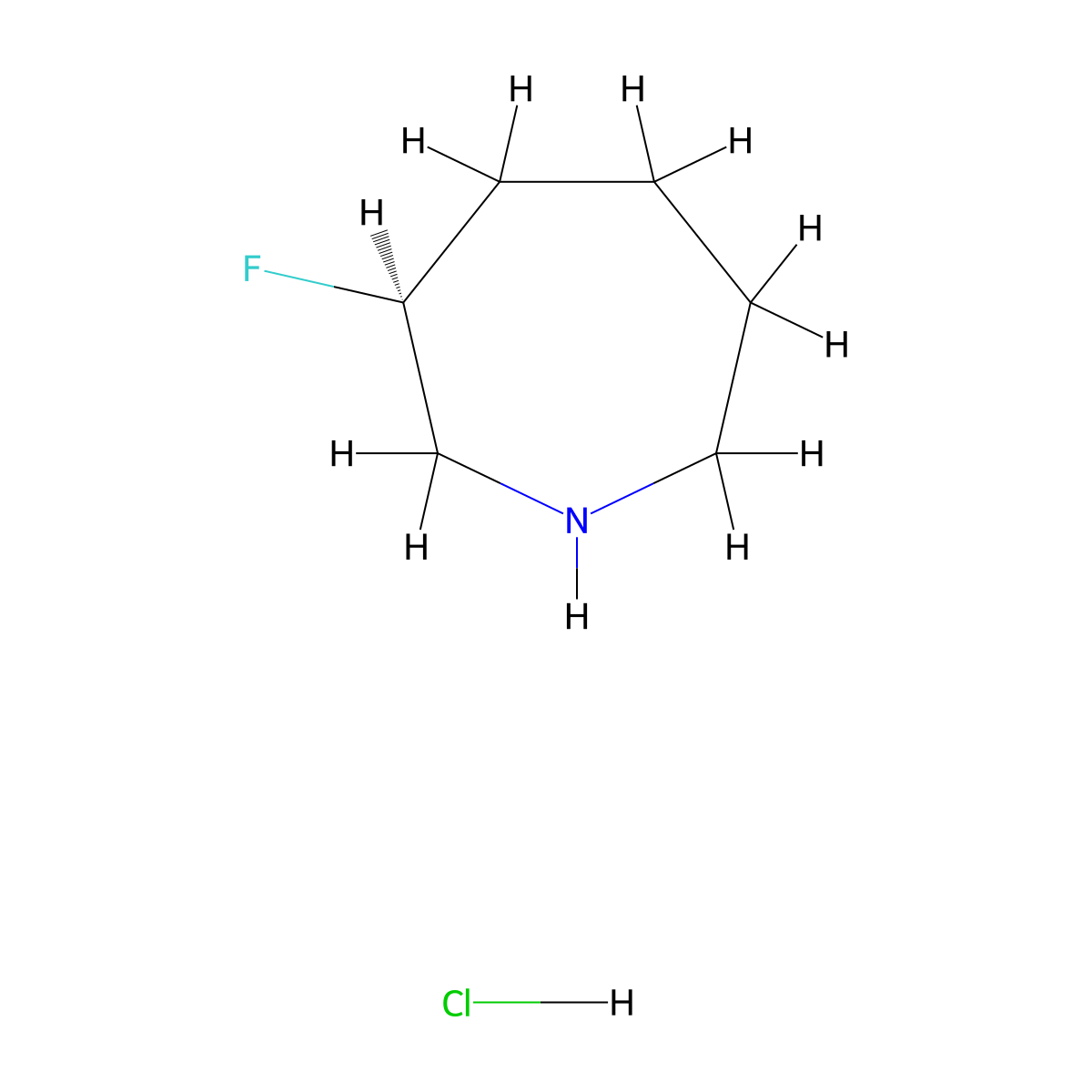 (3S)-3-fluoroazepane;hydrochloride molecular structure, CAS 2387569-49-3