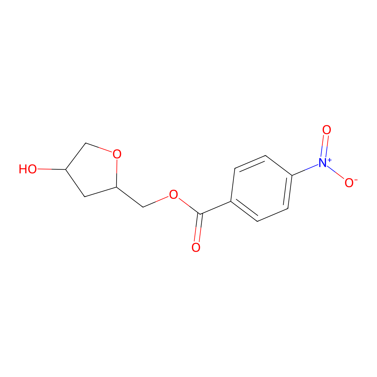 (4-Hydroxytetrahydrofuran-2-yl)methyl 4-nitrobenzoate molecular structure, CAS 238758-60-6