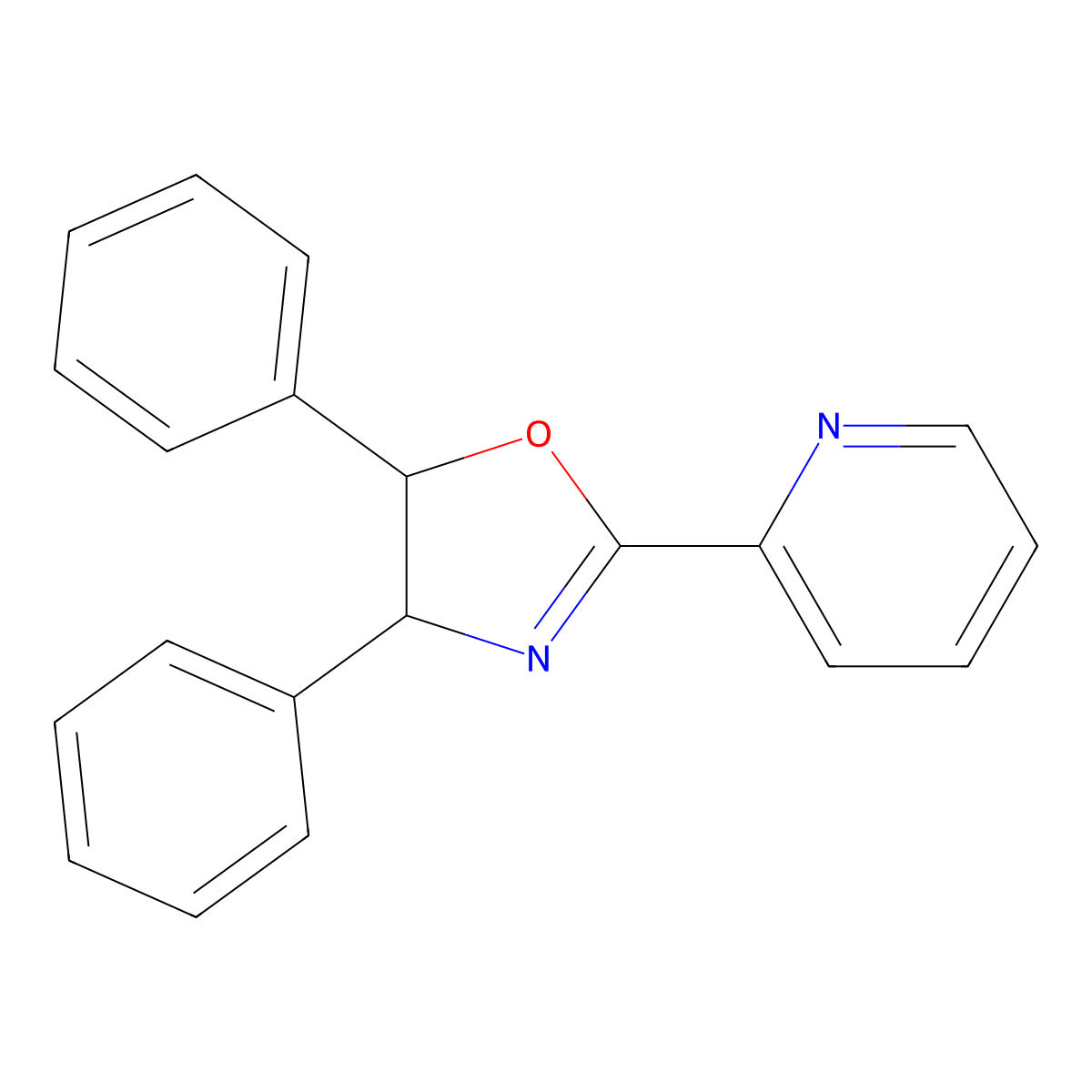 (4S,5R)-4,5-Diphenyl-2-(pyridin-2-yl)-4,5-dihydrooxazole molecular structure, CAS 238759-98-3