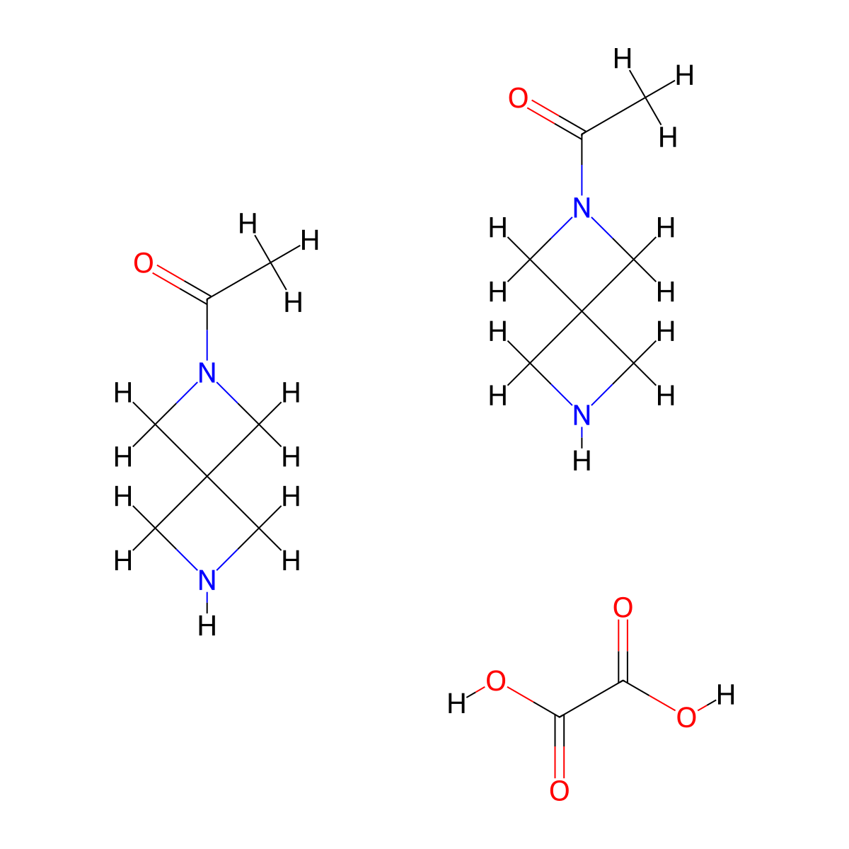 1-(2,6-Diazaspiro[3.3]heptan-2-yl)ethanone;oxalic acid molecular structure, CAS 2387595-32-4