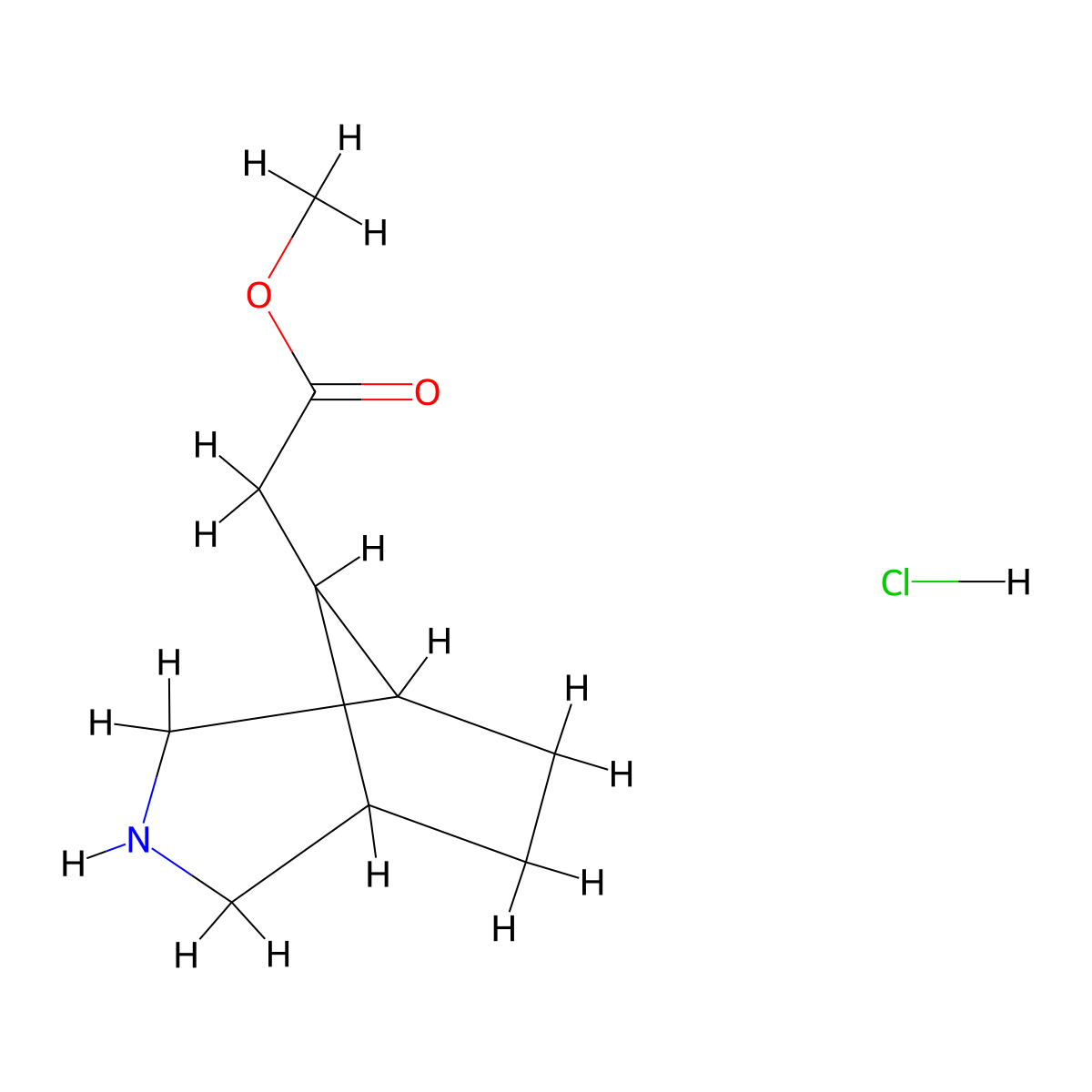 Methyl 2-(3-azabicyclo[3.2.1]octan-8-yl)acetate;hydrochloride molecular structure, CAS 2387595-51-7