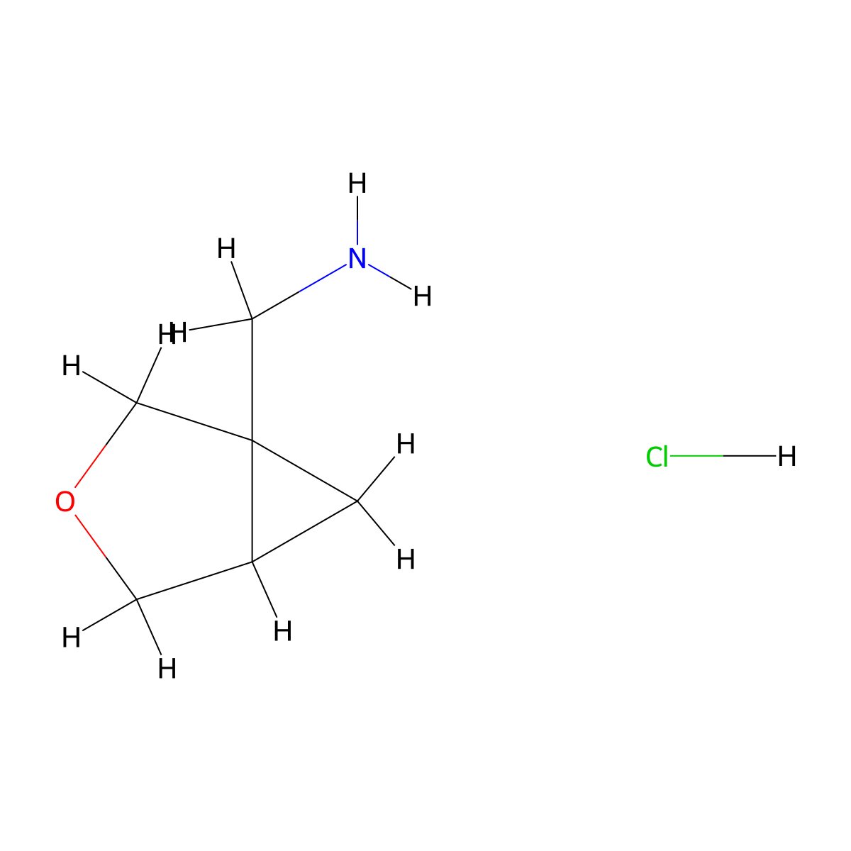3-Oxabicyclo[3.1.0]hexan-1-ylmethanamine;hydrochloride molecular structure, CAS 2387597-55-7