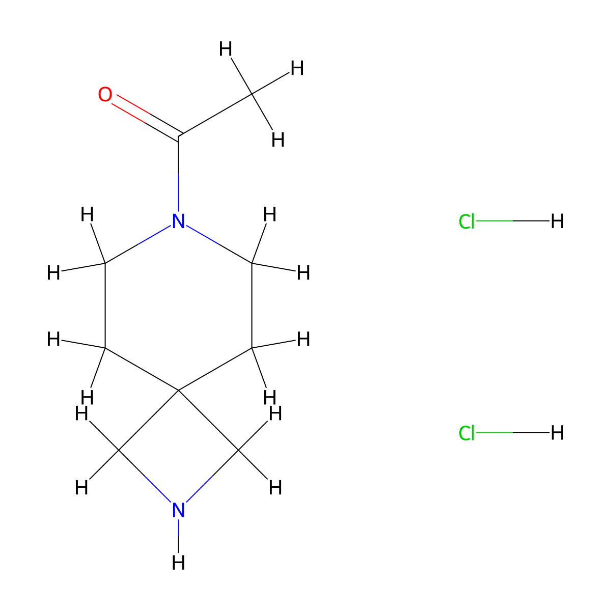 1-(2,7-Diazaspiro[3.5]nonan-7-YL)ethanone dihydrochloride molecular structure, CAS 2387598-67-4