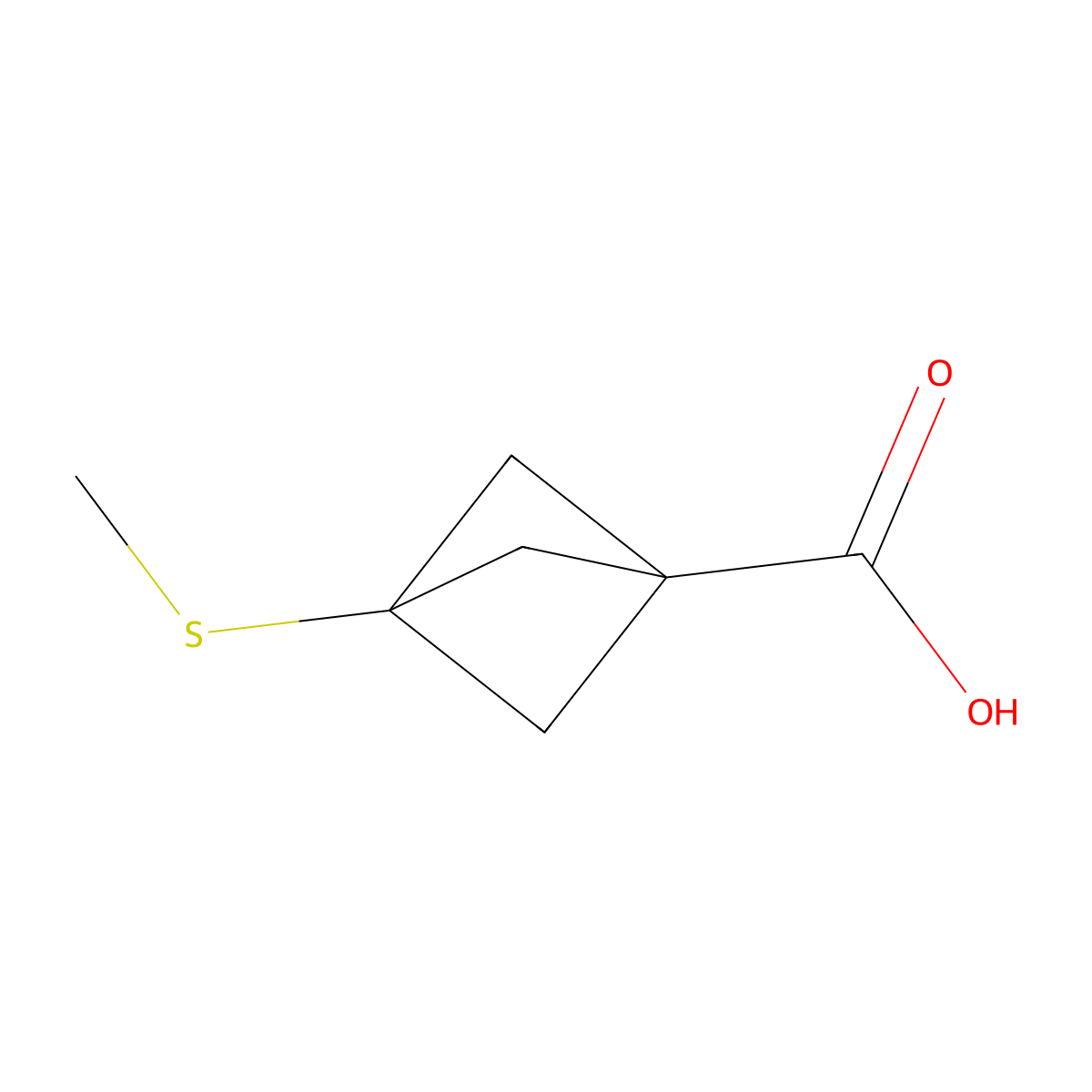 3-Methylsulfanylbicyclo[1.1.1]pentane-1-carboxylic acid molecular structure, CAS 2387598-76-5