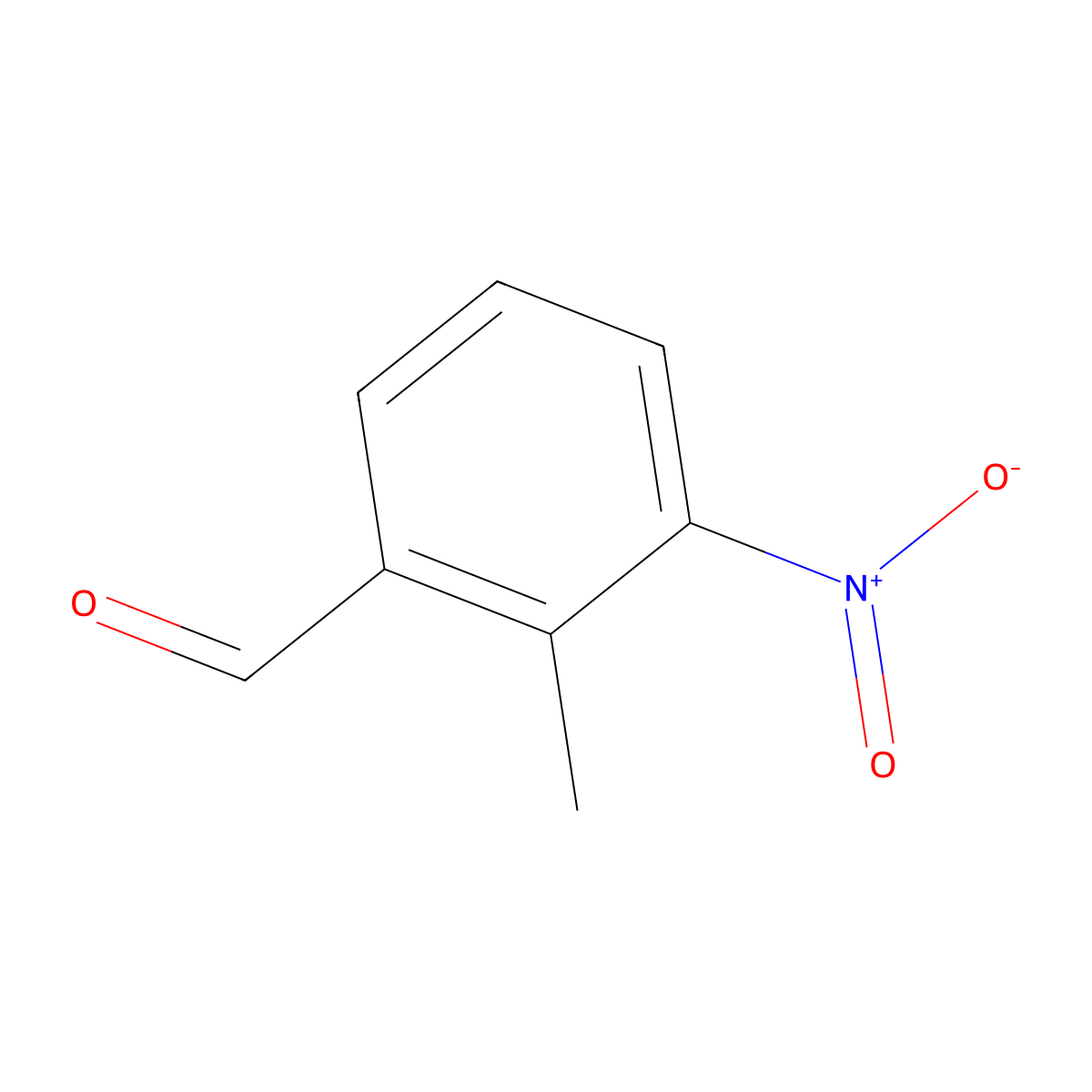 2-Methyl-3-nitrobenzaldehyde molecular structure, CAS 23876-12-2