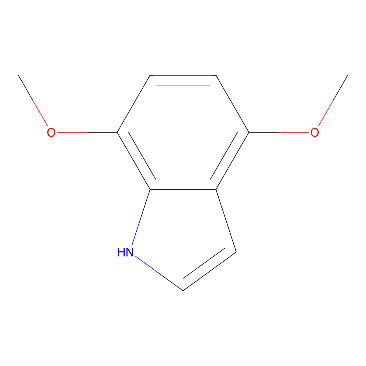 4,7-dimethoxy-1H-indole molecular structure, CAS 23876-39-3
