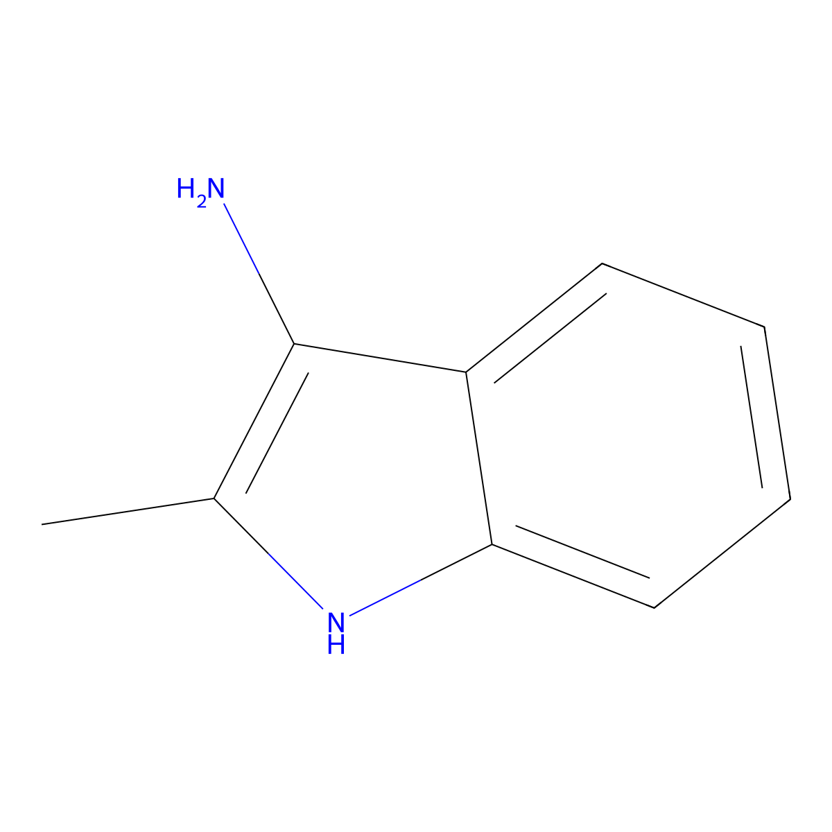 2-methyl-1H-indol-3-amine molecular structure, CAS 23876-59-7