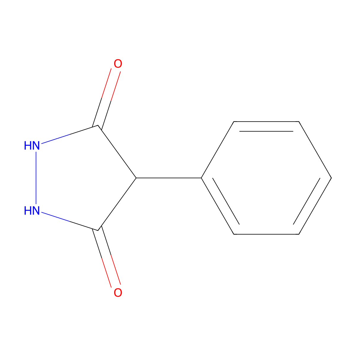 4-Phenylpyrazolidine-3,5-dione molecular structure, CAS 23876-79-1