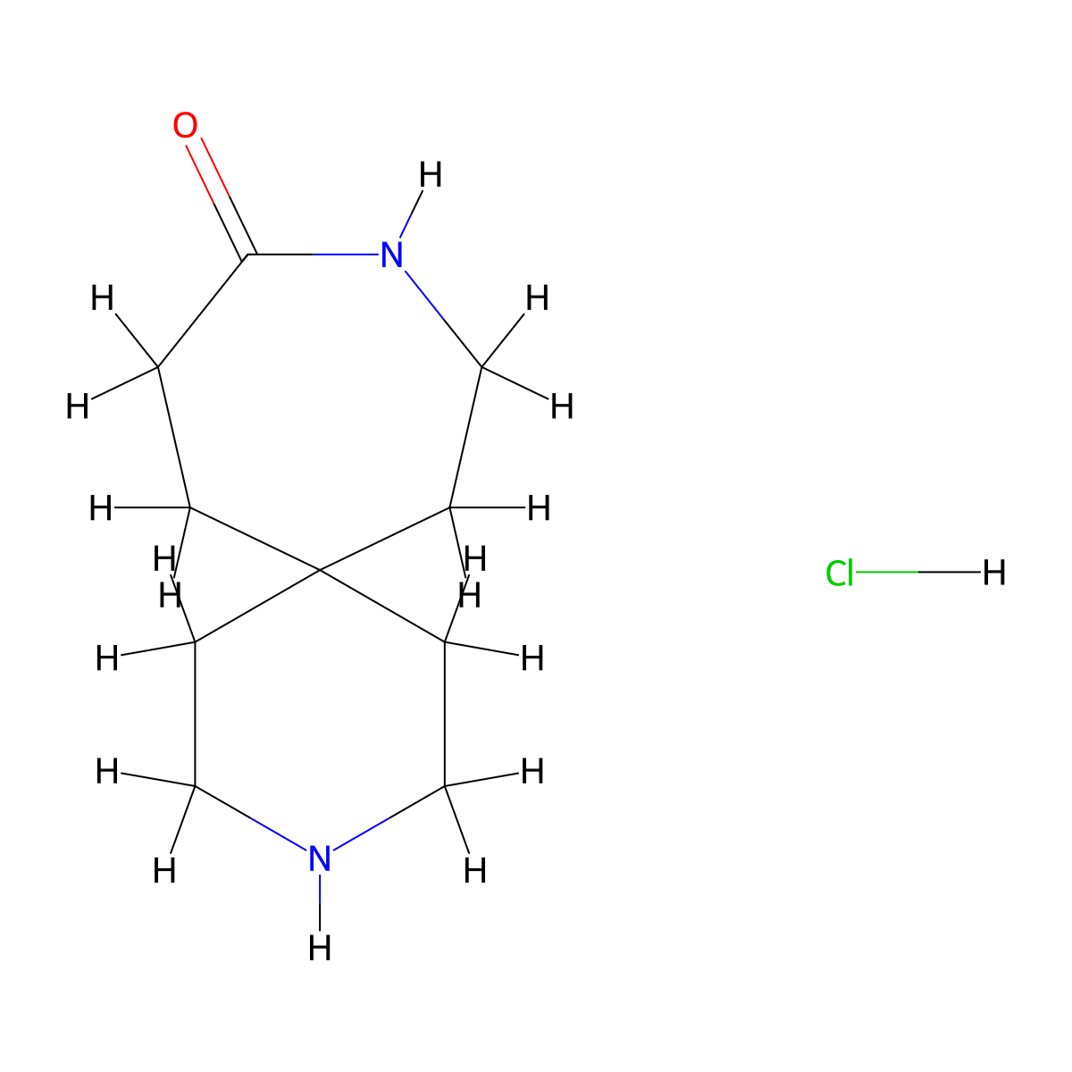 3,9-Diazaspiro[5.6]dodecan-10-one hydrochloride molecular structure, CAS 2387600-77-1