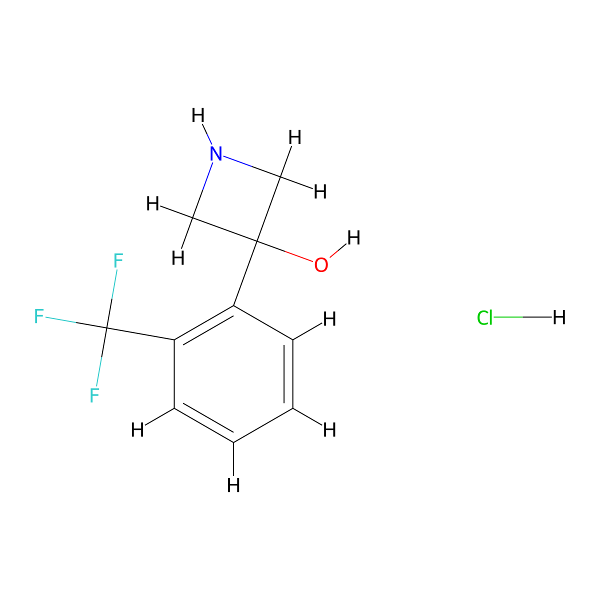 3-[2-(Trifluoromethyl)phenyl]azetidin-3-ol;hydrochloride molecular structure, CAS 2387601-05-8