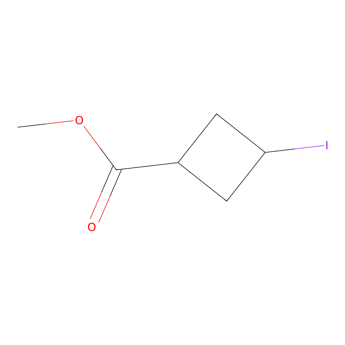 Methyl 3-iodocyclobutane-1-carboxylate molecular structure, CAS 2387601-28-5
