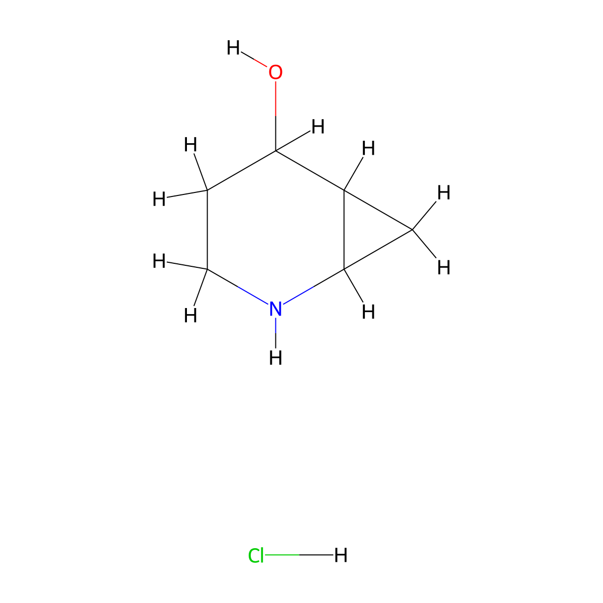 2-Azabicyclo[4.1.0]heptan-5-ol hydrochloride molecular structure, CAS 2387601-47-8