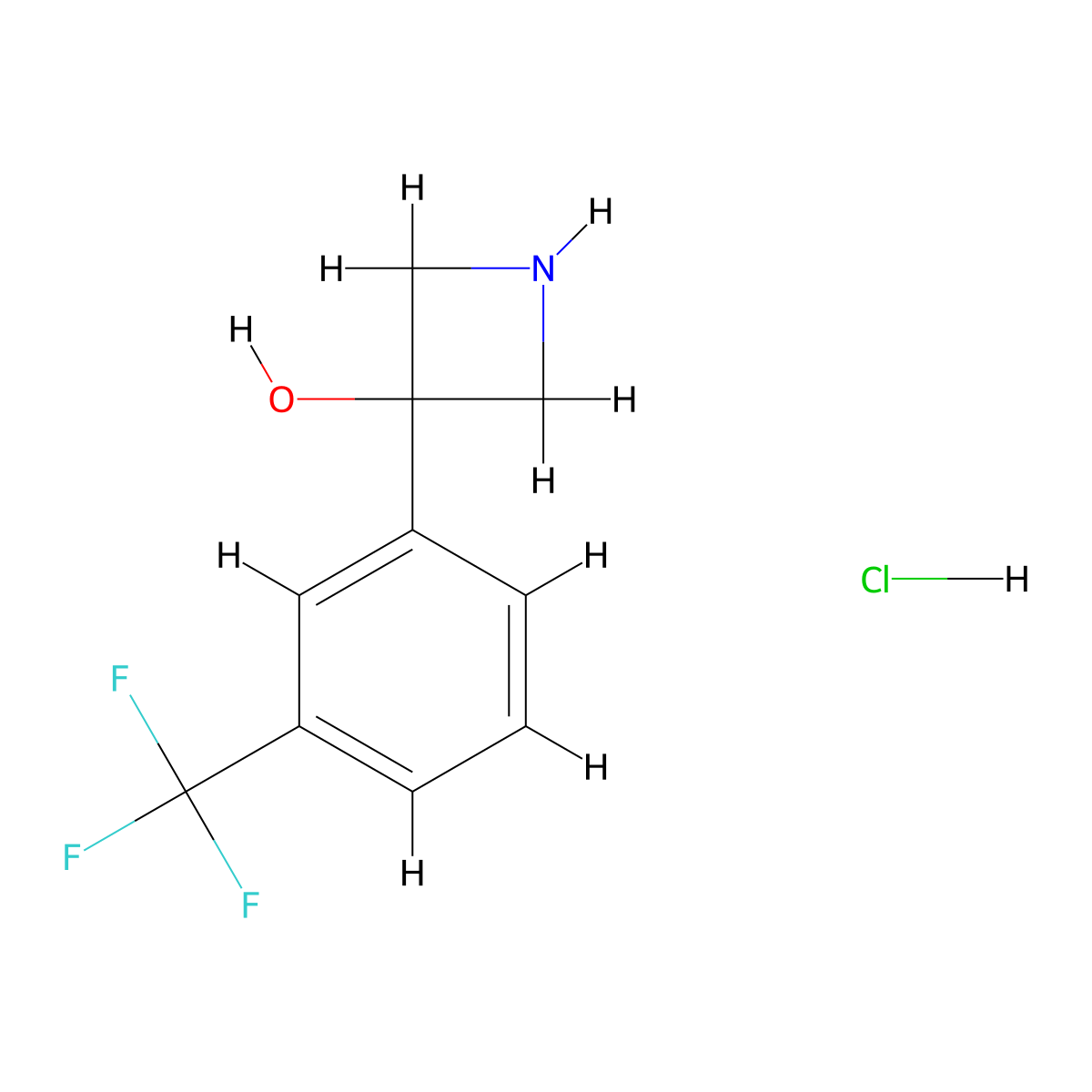 3-[3-(Trifluoromethyl)phenyl]azetidin-3-ol;hydrochloride molecular structure, CAS 2387602-02-8