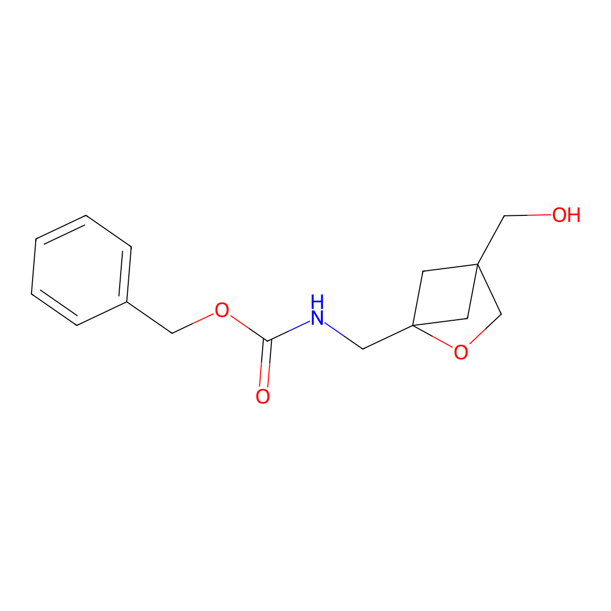 benzyl N-[[4-(hydroxymethyl)-2-oxabicyclo[2.1.1]hexan-1-yl]methyl]carbamate molecular structure, CAS 2387602-11-9