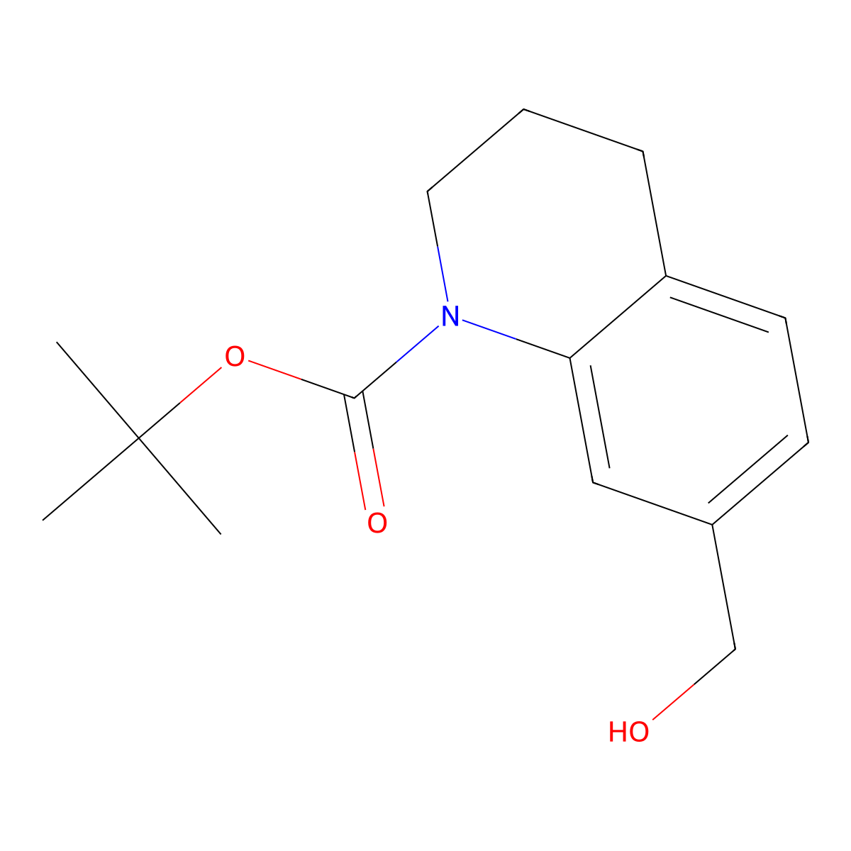 Tert-butyl 7-(hydroxymethyl)-3,4-dihydro-2H-quinoline-1-carboxylate molecular structure, CAS 2387602-55-1