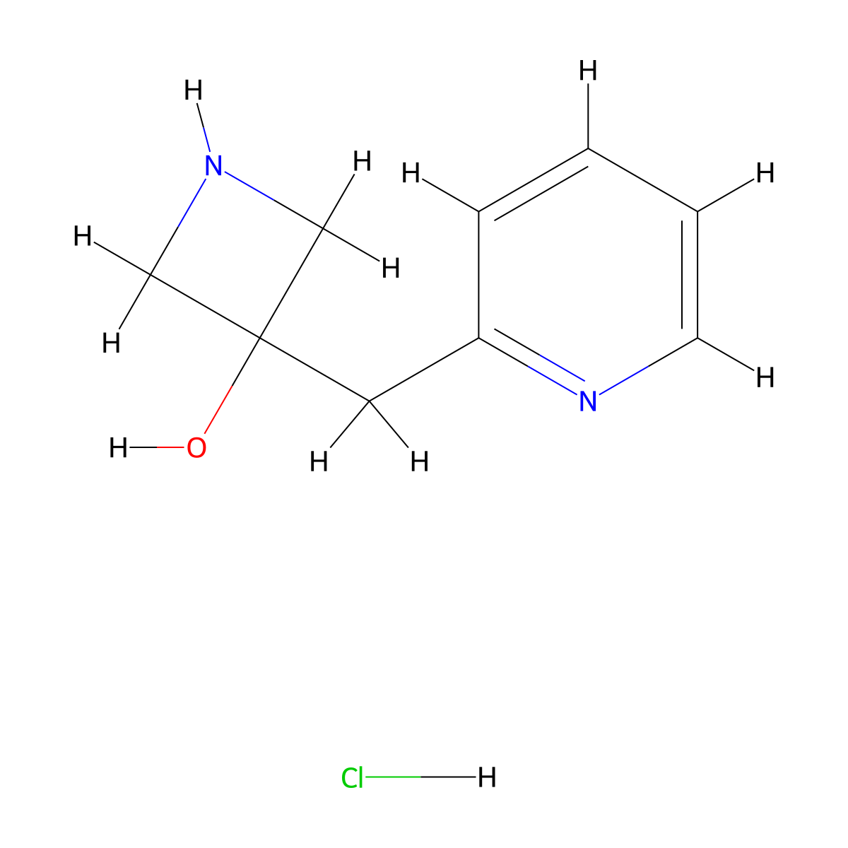 3-(2-Pyridylmethyl)azetidin-3-ol;hydrochloride molecular structure, CAS 2387602-60-8